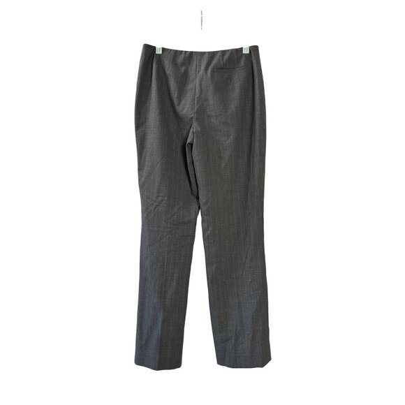 Vintage Y2K Anne Klein Stretch Gray Wool Blend Dress Pants Size 4 Pinstripe New - Picture 2 of 6